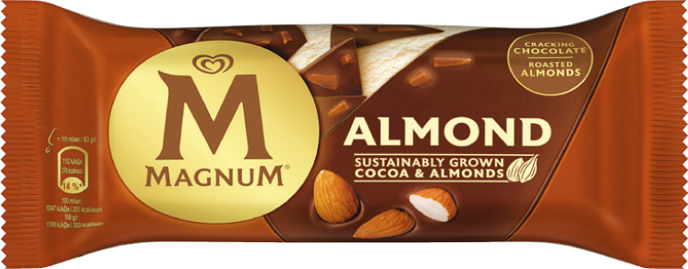 Lody na patyku Magnum almond 110ml widok główny