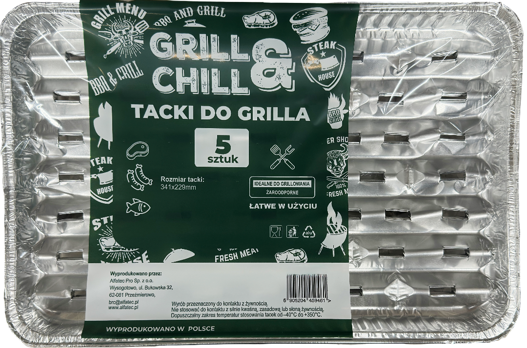 Tacki aluminiowe Grill&Chill 5szt widok 1