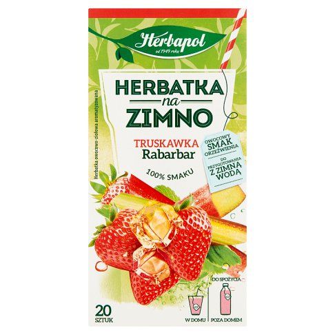 Herbatka na zimno trusk. rabarb. Herbapol 20x1,8g widok 1