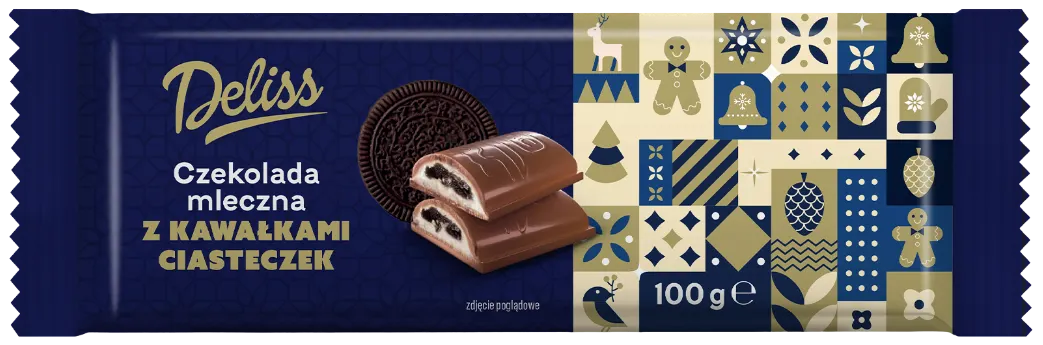 Czekolada mleczna z kawa. ciastek Deliss 100g BN25 widok 1