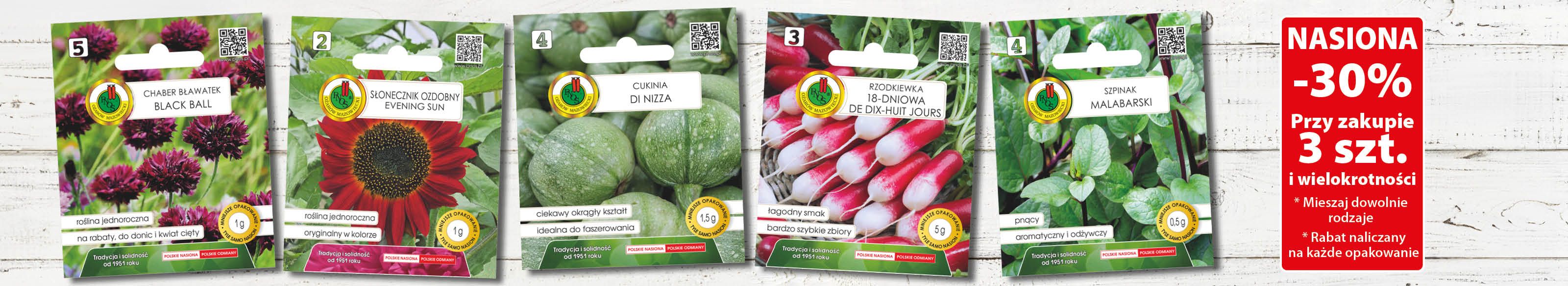 Nasiona -30% przy zakupie 3 szt. i wielokrotności Nasiona -30% przy zakupie 3 szt. i wielokrotności