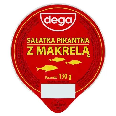 Sałatka pikantna z makrelą Dega 130g widok główny