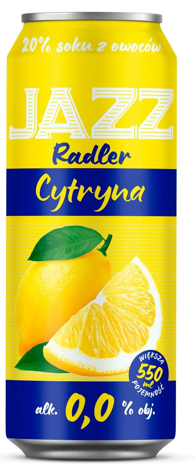 Napój bezalk. Jazz Radler cytryna 0,55l 0% puszka widok 1