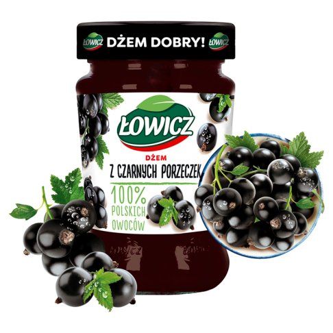 Dżem z czarnej porzeczki Łowicz 280g widok 2