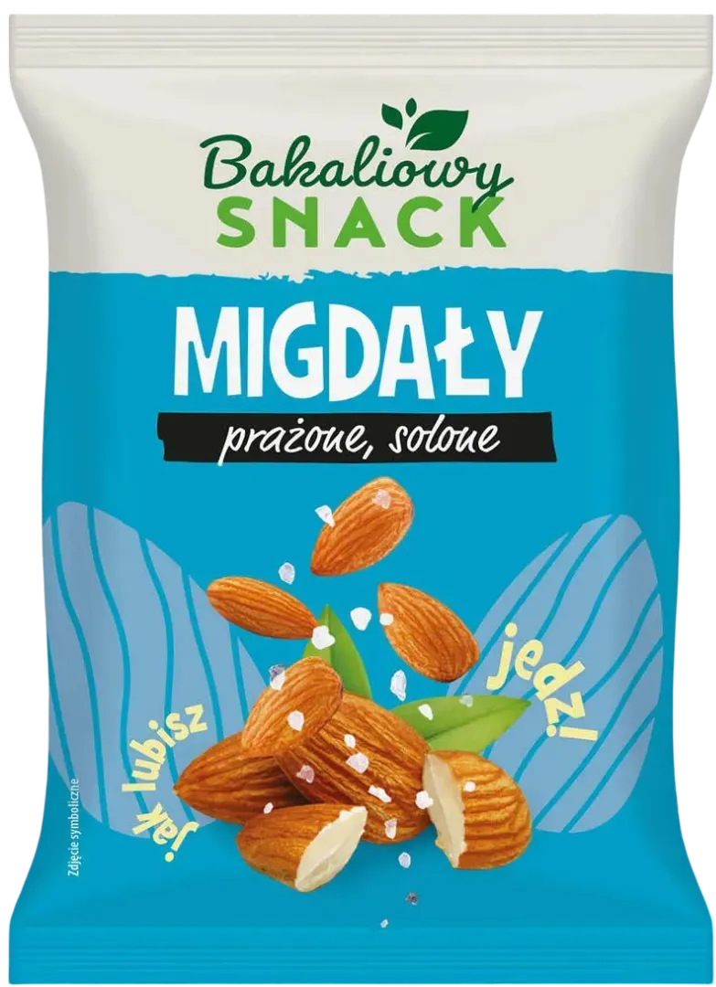 Migdały prażone solone Bakaliowy Snack 200g widok główny