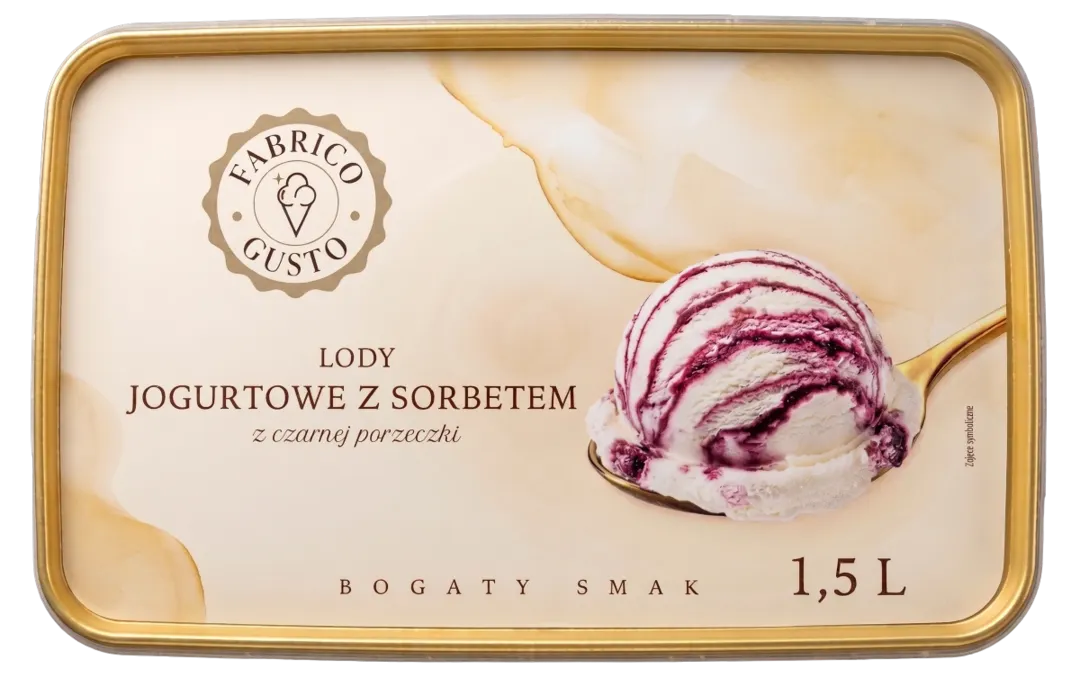 Zdjęcie produktu - Lody jog. z sor. czar. porz. Fabrico Gusto 1,5l