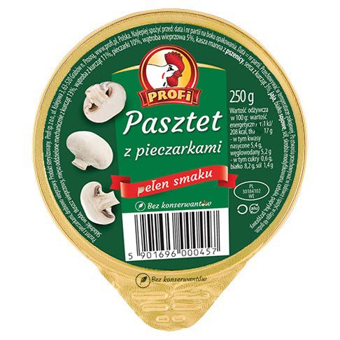Pasztet z indykiem/pieczarkami Profi 250g mix widok 1