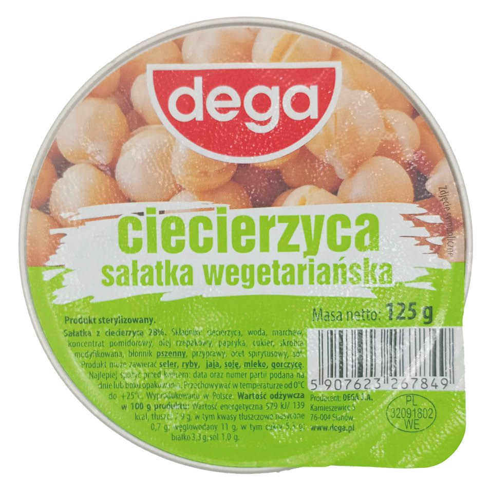 Sałatka z ciecierzycą Dega 125g mix widok 1
