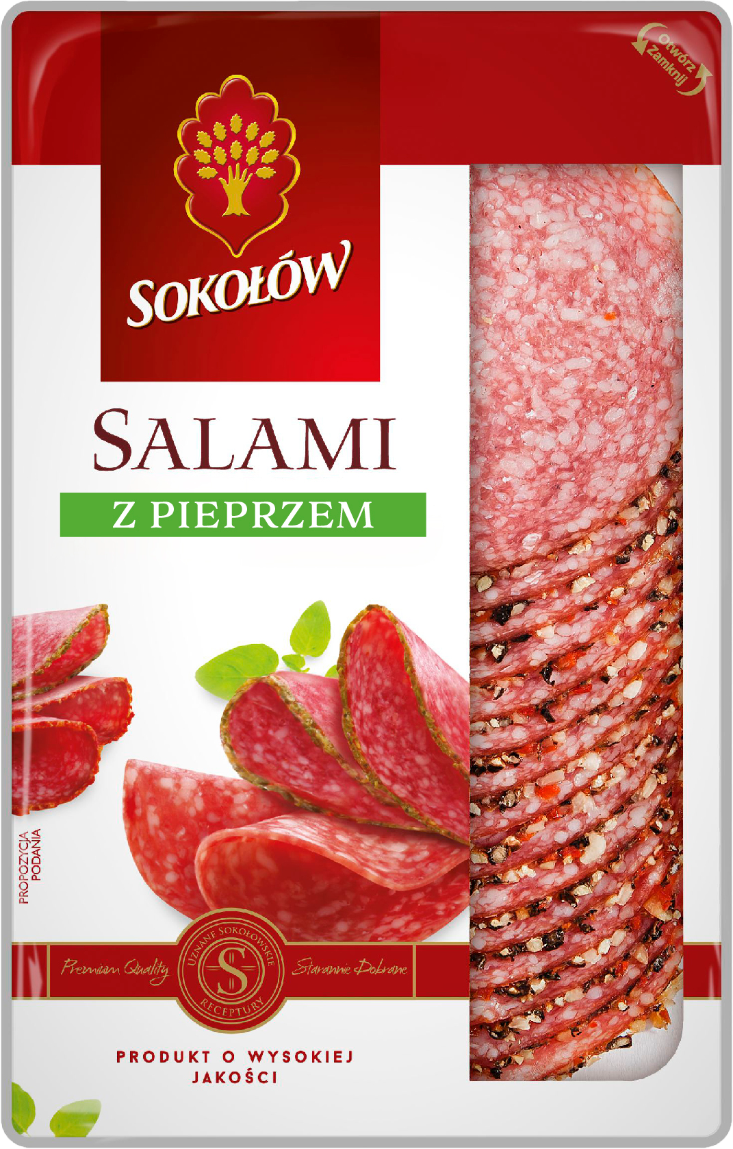 Salami z pieprzem Sokołów 160g widok 1