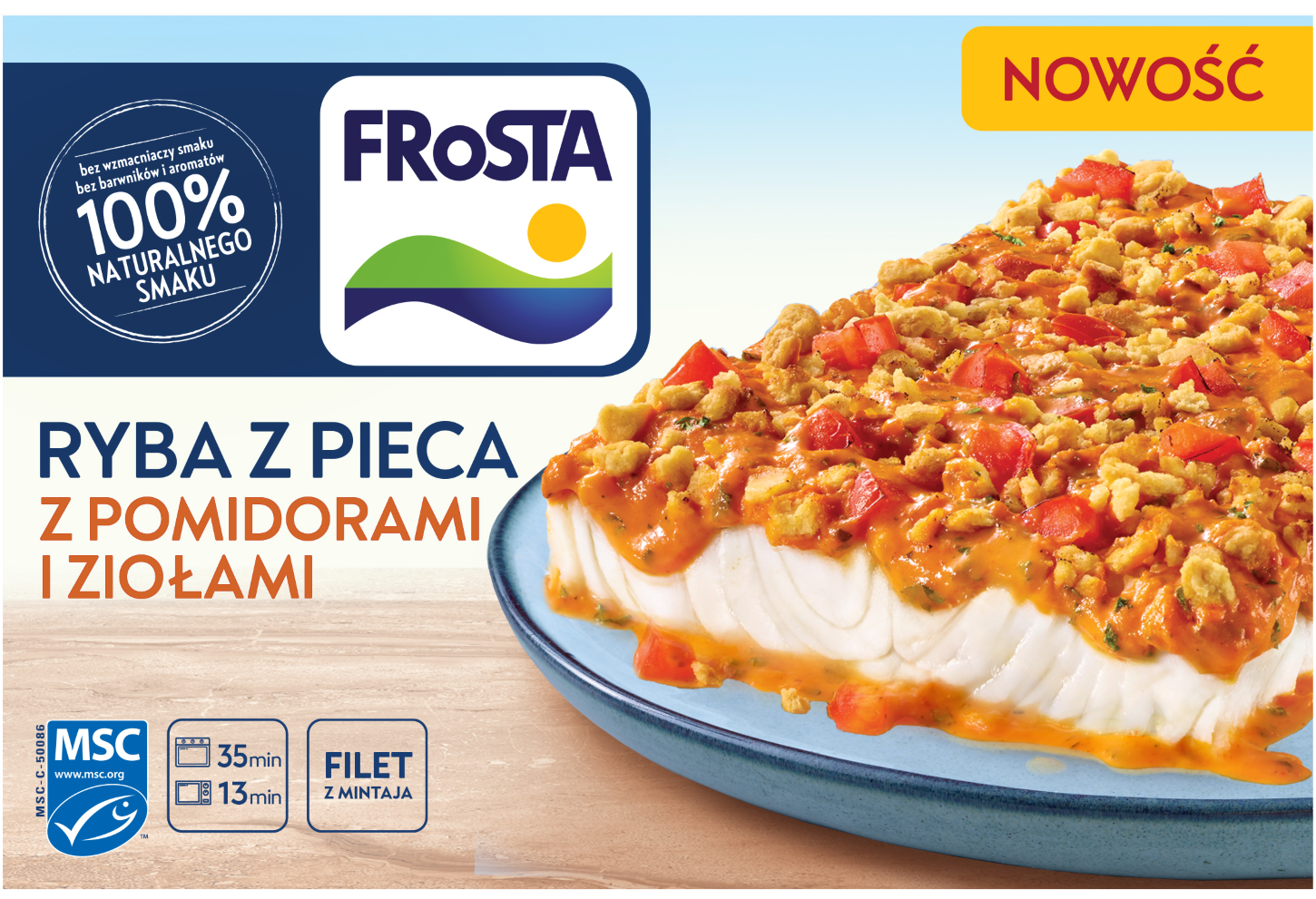 Ryba z pieca z pomidorami i ziołami Frosta 360g widok główny 