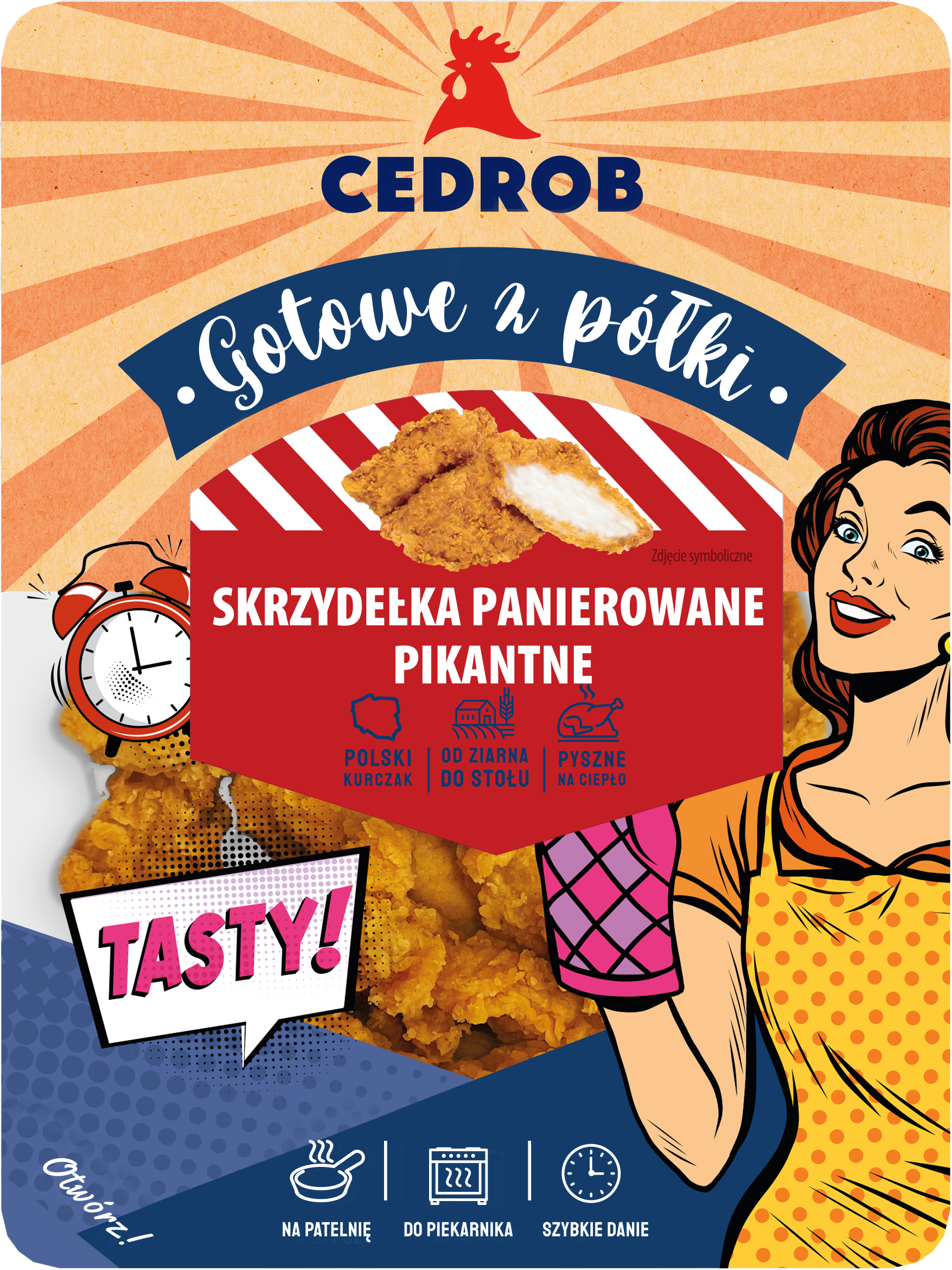Skrzydełka panierowane pikantne Cedrob 500g widok 1