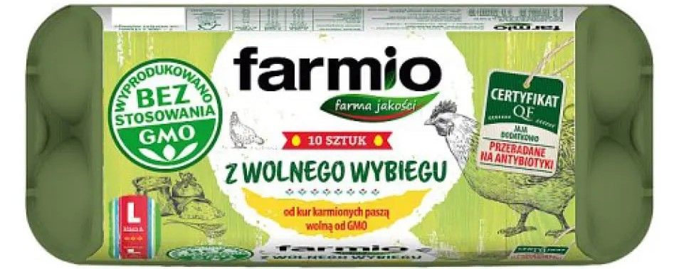 Jaja świeże L wolny wybieg Farmio 10szt widok główny