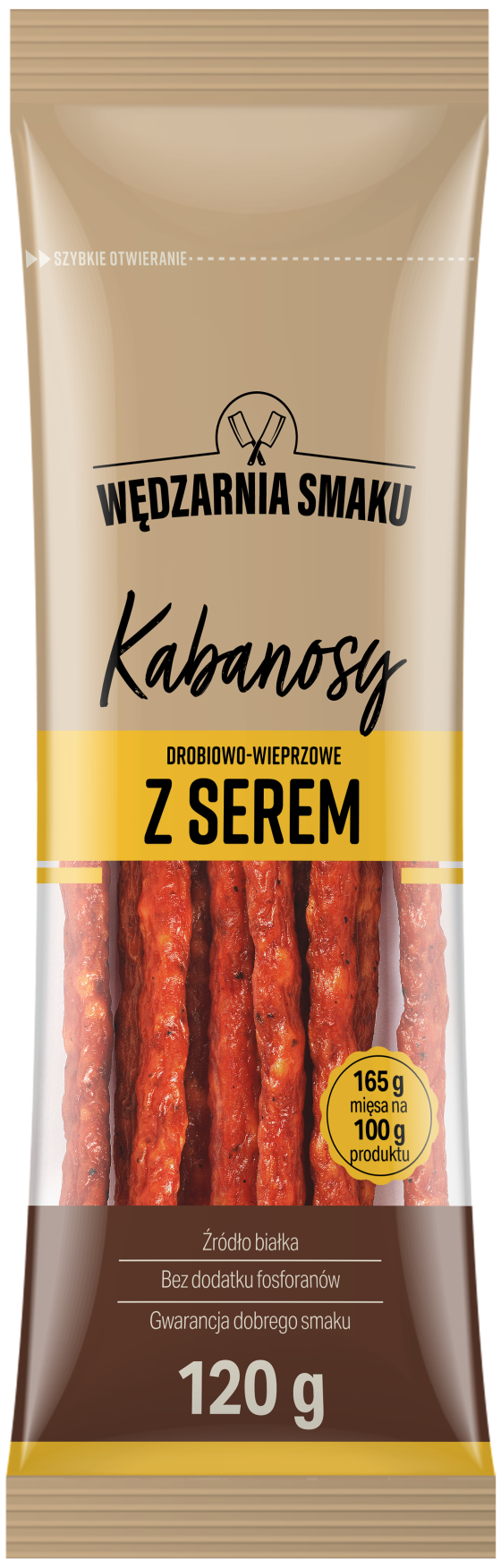 Kabanosy drob. wiep. z serem Wędzarnia Smaku 120g widok 1