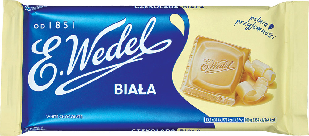Czekolada biała Wedel 80g widok główny