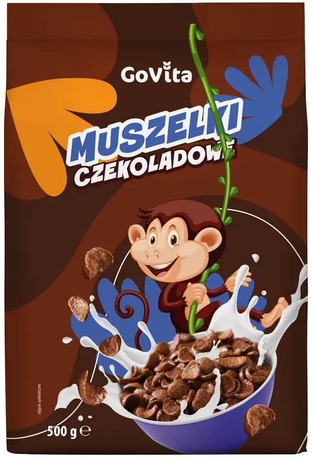 Płatki muszelki czekoladowe Govita 500g widok 1