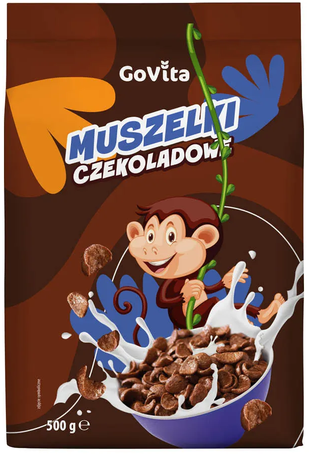 Płatki muszelki czekoladowe Govita 500g widok 1