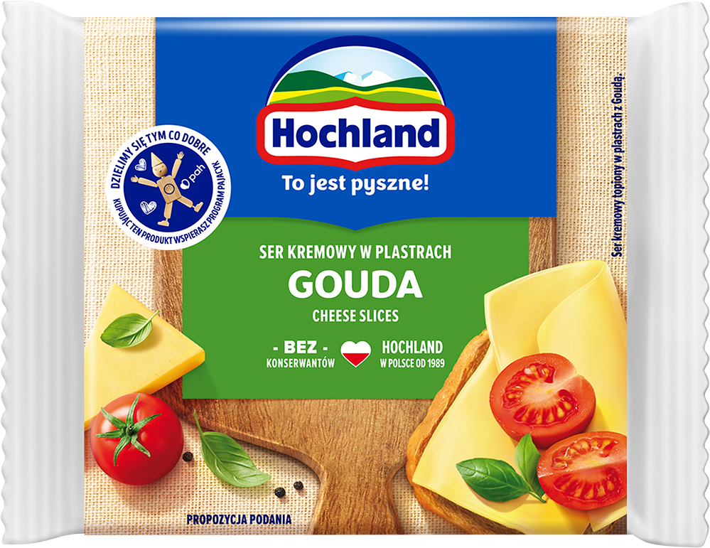 Ser topiony gouda Hochland plastry 130g widok 1