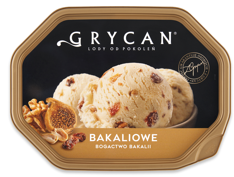 Lody Grycan bakaliowe 1,1l widok główny