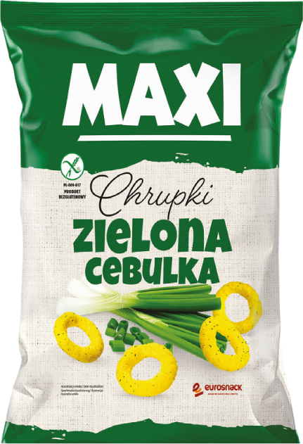 Chrupki Maxi o smaku ziel. cebulki Eurosnack 130g widok główny
