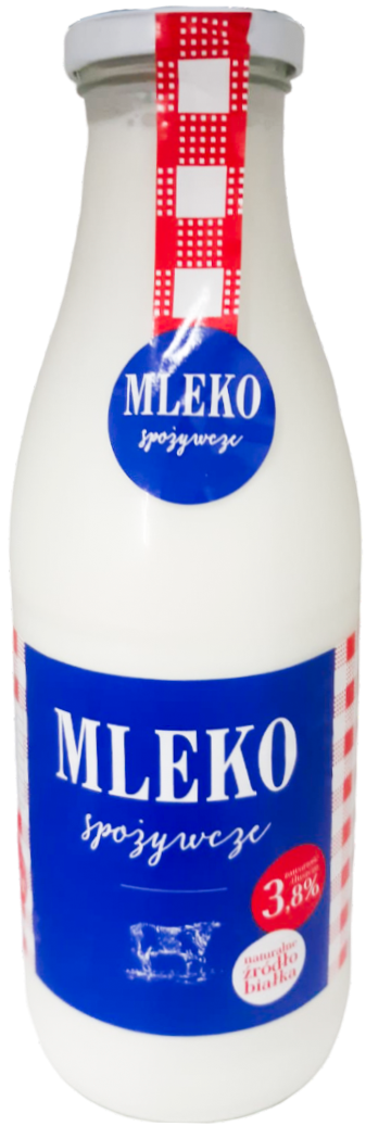 Mleko spożywcze świeże 3,8% OSM Bochnia 1l widok główny 