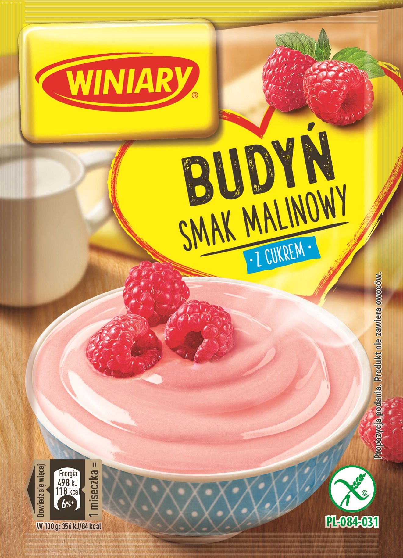 Budyń malinowy Winiary 60g widok 1