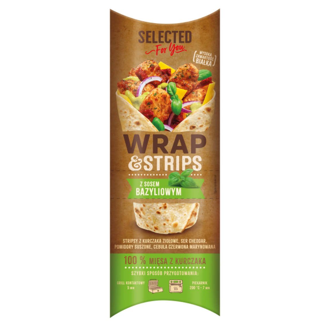 Tortilla strips z sos bazyli Selected For You 184g widok 1