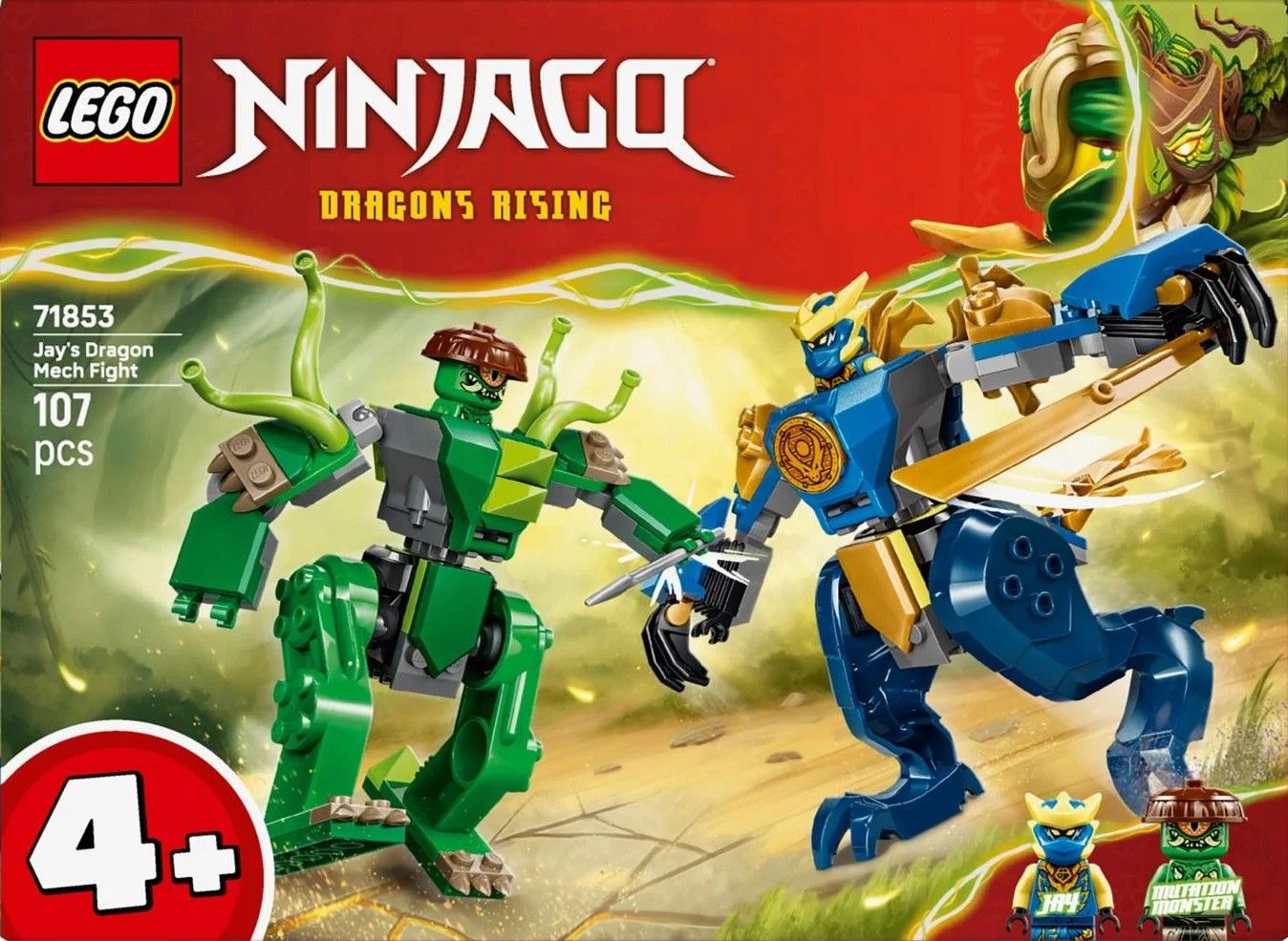 Zabawka Lego Ninjago bitwa w smoczym mechu Jaya widok 1