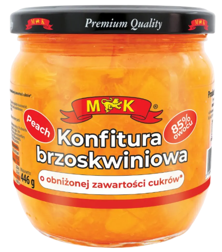 Konfitura brzoskwiniowa Konshurt 446g widok 1
