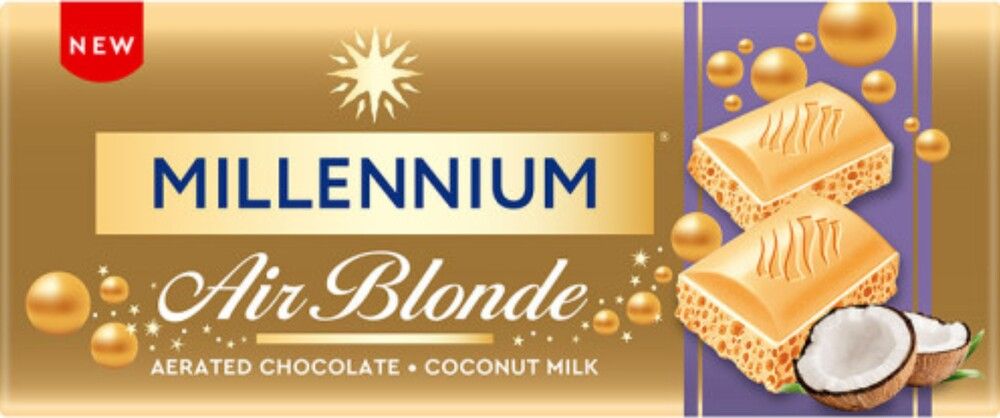 Czekolada biała air chocolate kokos Millennium 85g widok 1
