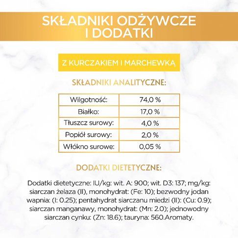 Karma dla kota mokra kurczak z march. Gourmet 85g widok 9