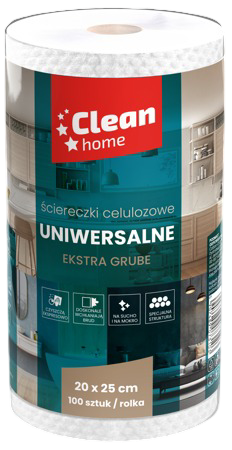 Ściereczki celulozowe uniwe Clean Home A1 100l 20m widok 1