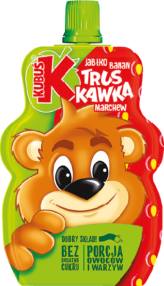 Mus marchew truskawka Kubuś 100g widok główny