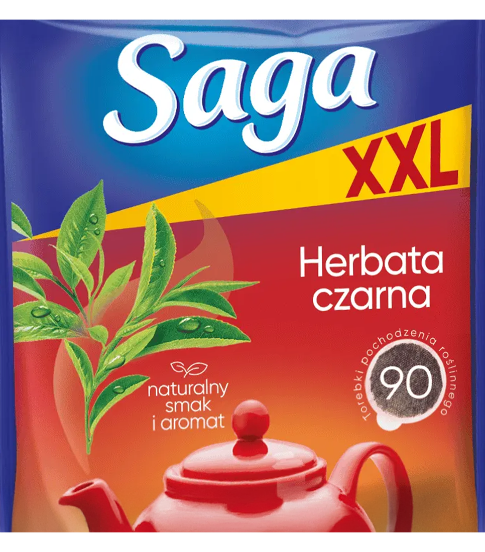 Herbata czarna ekspresowa Saga 90x1,4g widok główny