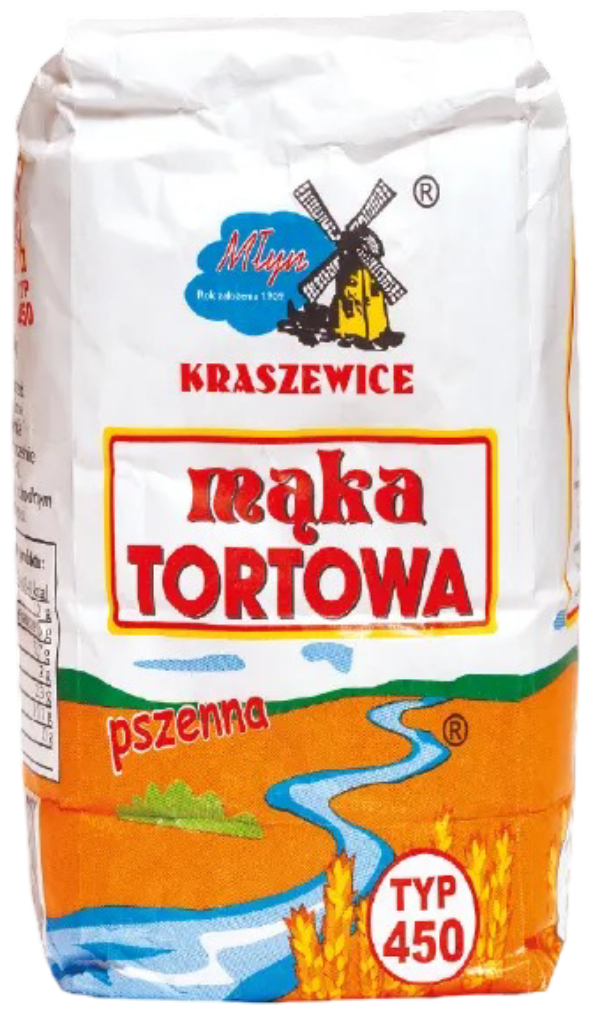 Mąka tortowa typ 450 Młyn Kraszewice 1kg widok główny