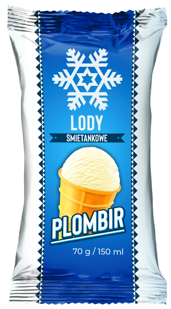 Lody śmietankowe Plombir Śnieżynka 150ml widok główny