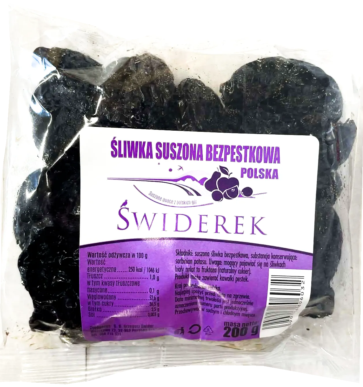 Śliwka suszona bezpestkowa 200g widok główny