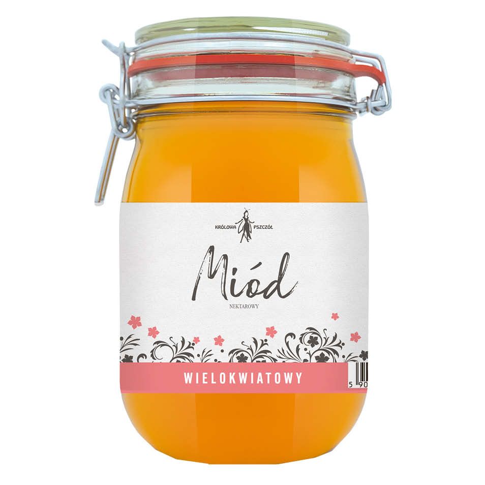 Miód wielokwiatowy Królowa Pszczół 1,5kg widok 1