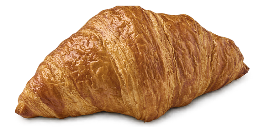 Croissant z masłem widok 1