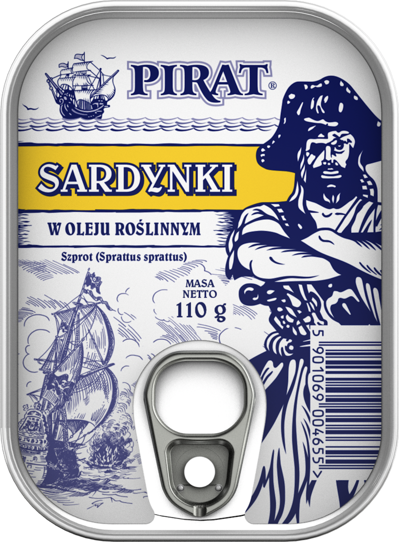 Sardynki w oleju roślinnym Pirat 110g widok 1