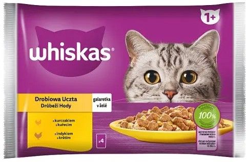 Karma dla kota mokra indyk/kurczak Whiskas 4x85g widok 1