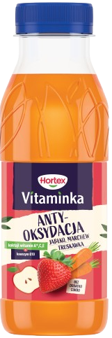 Sok jabłko marchew truska. Vitaminka Hortex 300ml widok 1
