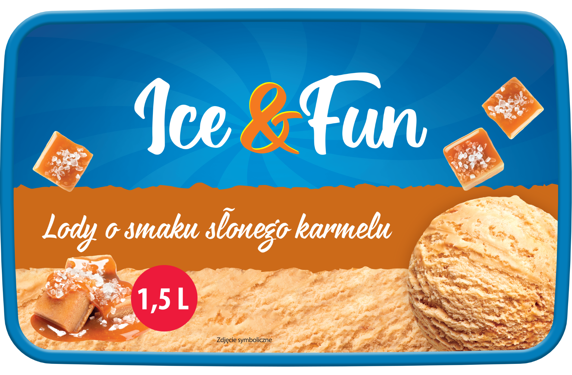 Lody słony karmel Ice&Fun 1,5l widok 1