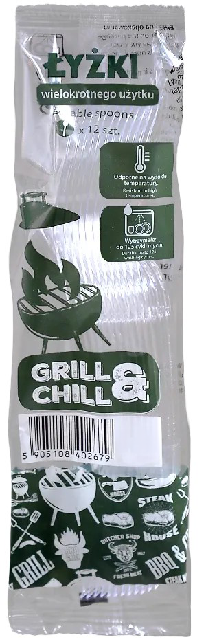 Łyżki transp. wielokrotn. użytku Grill&Chill 12szt widok główny 