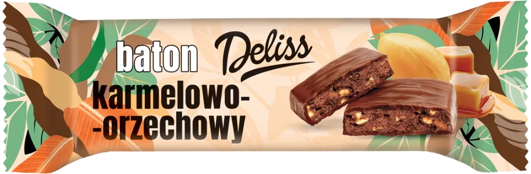 Baton karmelowo orzechowy w czek mlecz. Deliss 40g widok 1