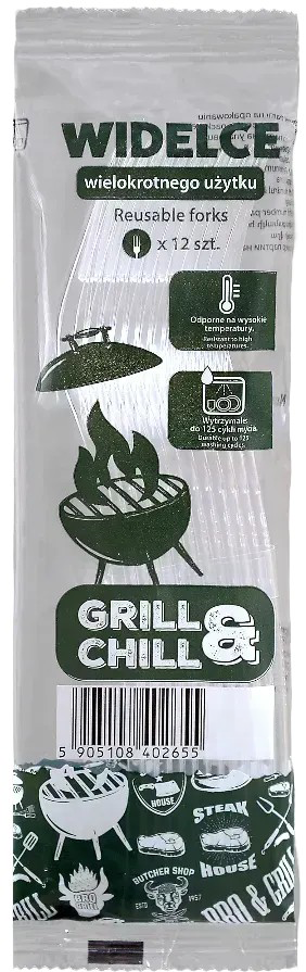 Widelce transp wielokrot użytku Grill&Chill 12szt widok główny 