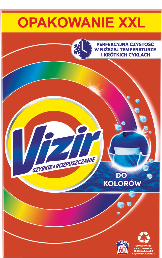 Proszek do prania Vizir kolor 60p 3,3kg widok główny