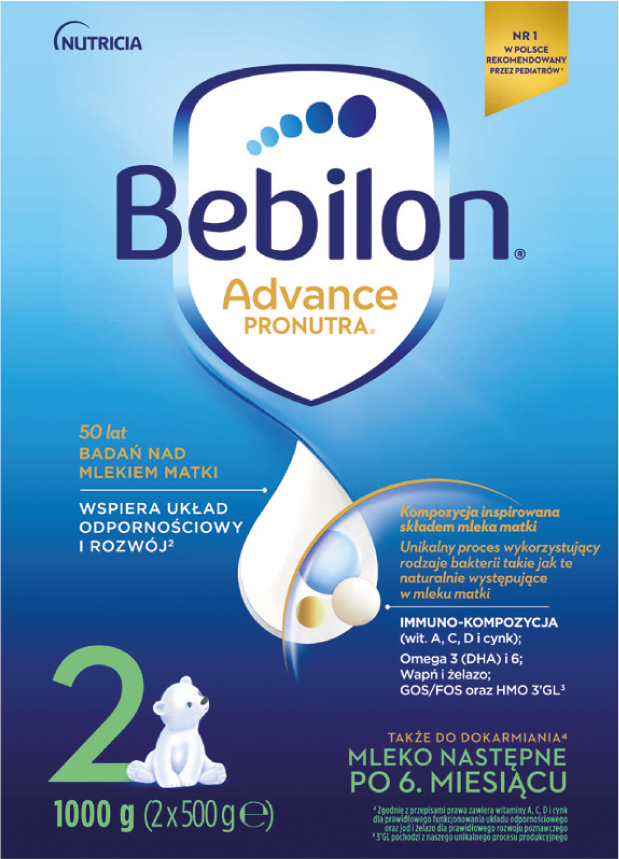 Mleko Bebilon 2 Advance 1kg widok główny
