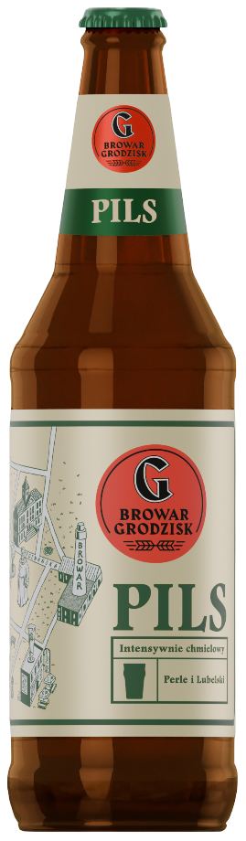 Piwo Grodziskie pils 0,5l 4,8% but. zw. widok 1