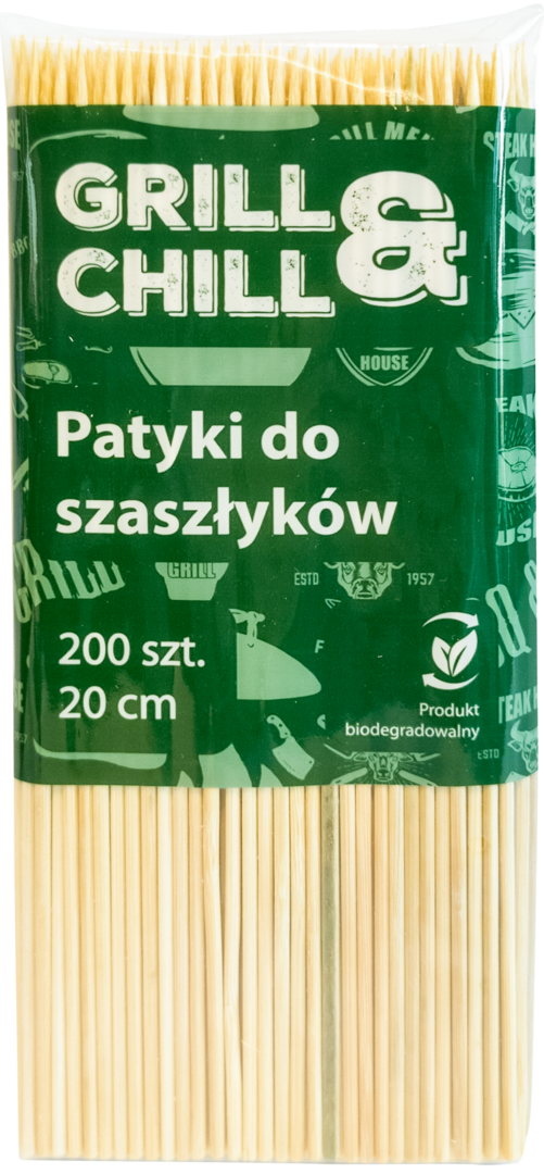 Patyki do szaszłyków Grill&Chill 20cm 200szt widok 1