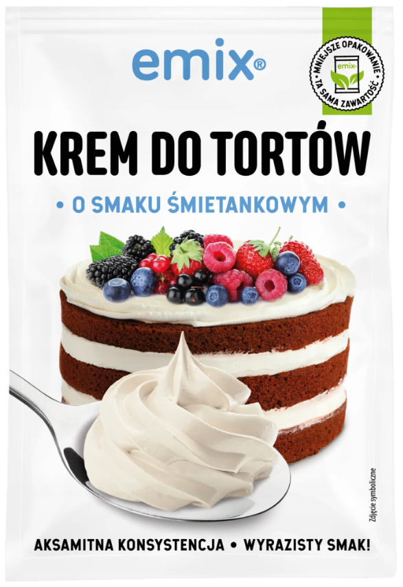 Krem do tortów śmietankowy Emix 100g widok główny